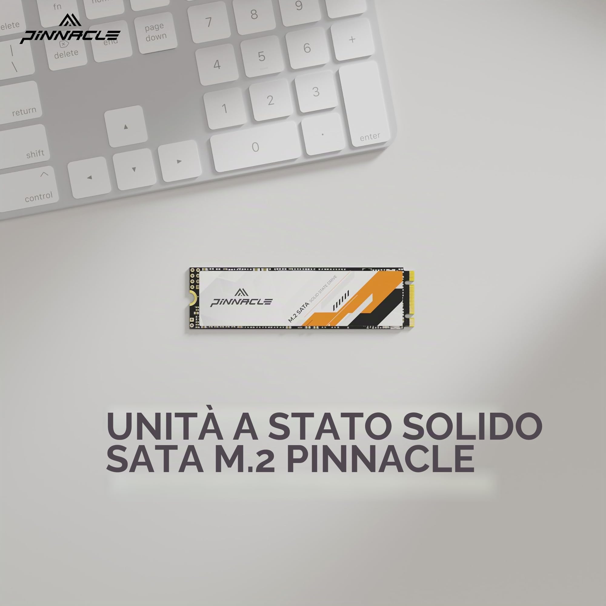 Timetec 512GB SSD 3D NAND SATA III 6 Gb/s M.2 2280 NGFF Velocità di lettura fino a 550 MB/s Cache SLC Miglioramento delle prestazioni Unità a stato solido interna per PC, laptop e desktop (Pinnacle)