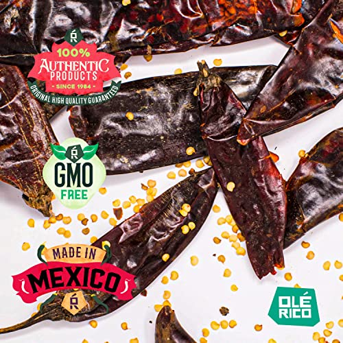 Olé Rico - Dried Chile Peppers 3 Pack Bundle (12 Oz Total) - Ancho Chiles, Guajillo Chiles And Arbol Chiles - The Spicy Trio - Great For Mexican Recipes - Packaged In Resealable Bags #TOP2
