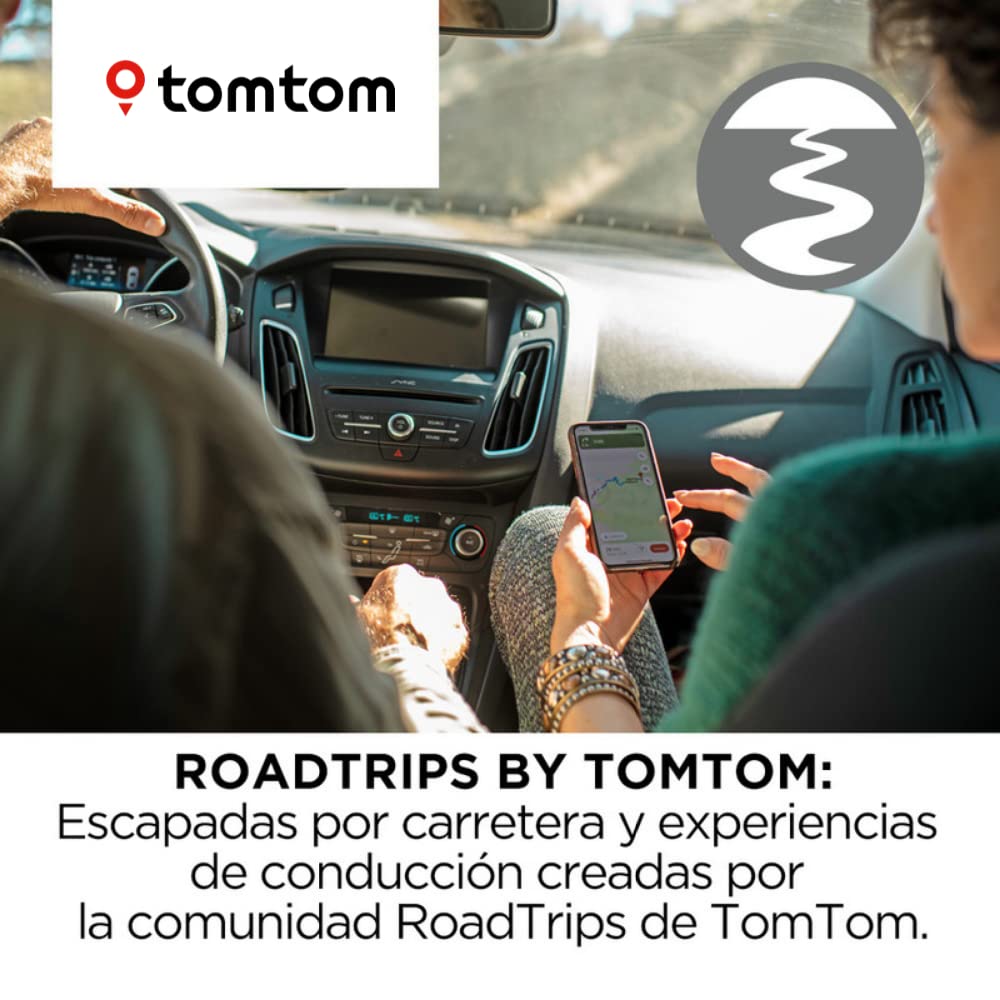 TomTom GPS para coche GO Basic, 5 pulgadas, con tráfico y prueba de radares gracias a TomTom Traffic, mapas de la UE, actualizaciones a través de WiFi, soporte reversible integrado, Negro