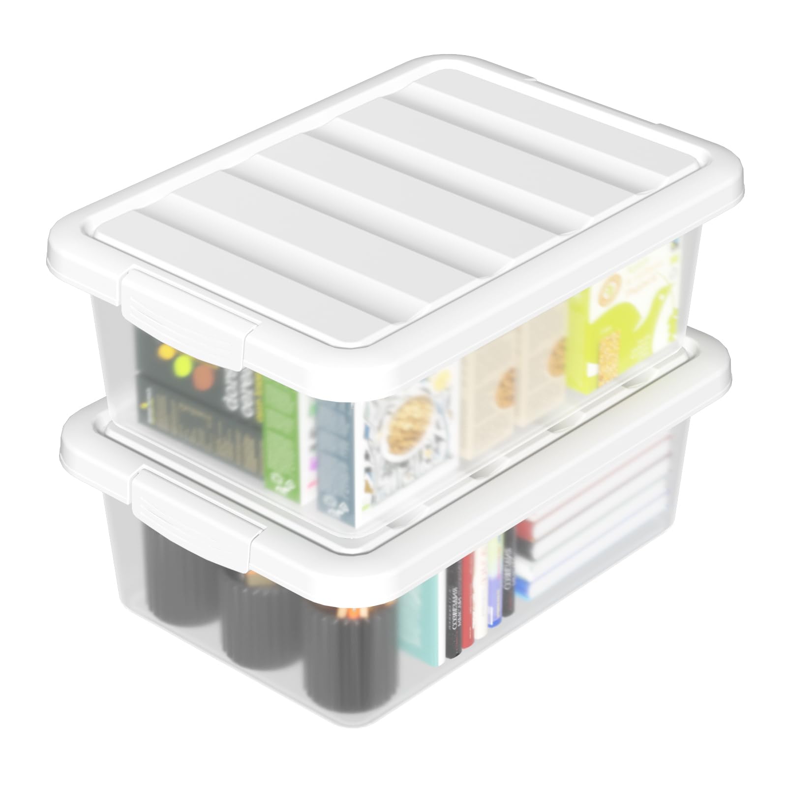 Boîte de rangement en plastique transparent pour organiser le dressing et les jouets