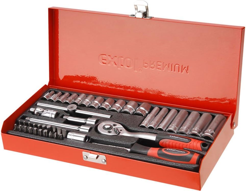 EXTOL PREMIUM 8818360 1/4-Inch Socket Wrench Set (45-Piece)
