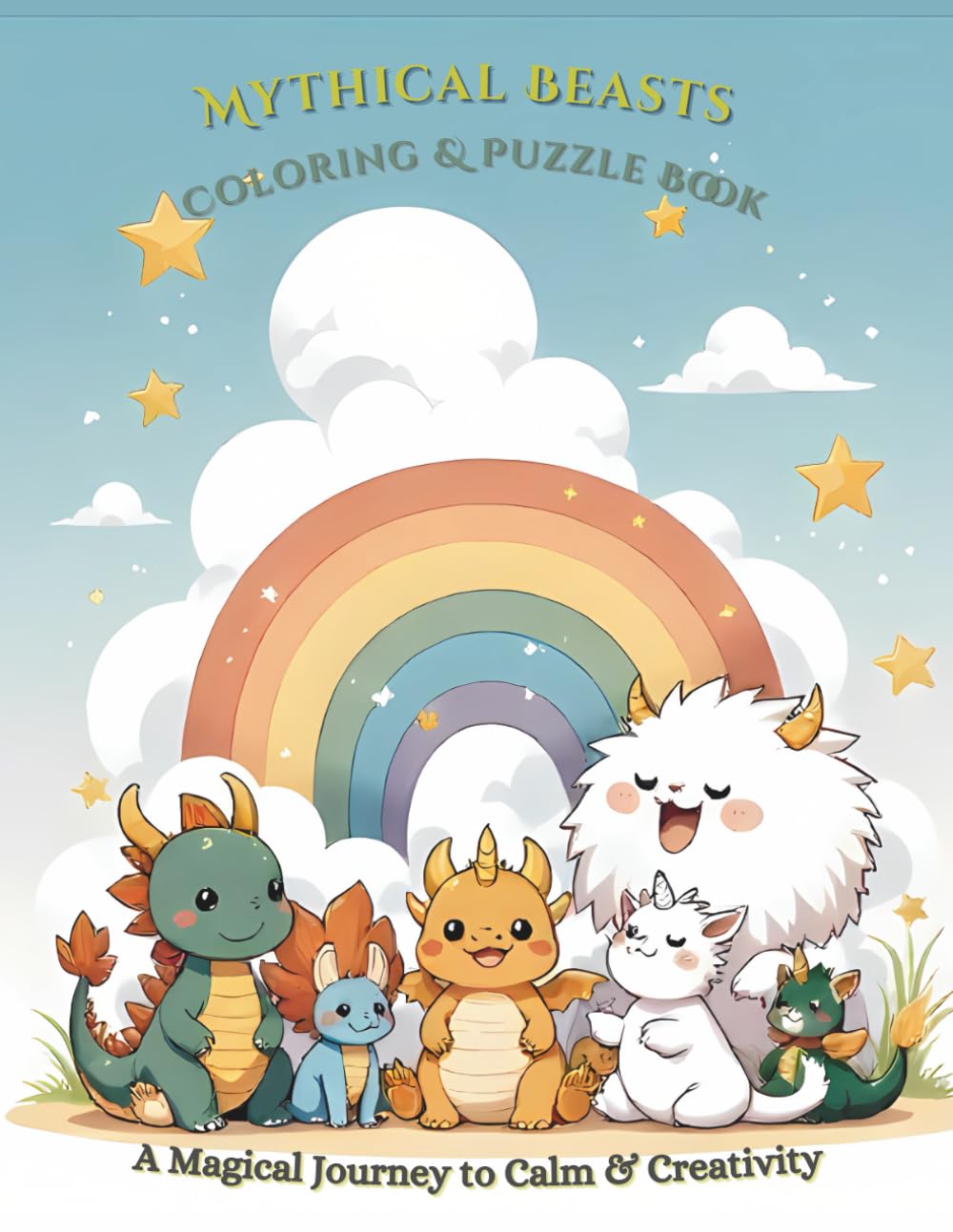 Escape into Legend: A Mythical Beasts Coloring & Puzzle Book – 25 Legendary Creatures & 20 Brain Teasers for Cozy Fantasy & Creative Wonder: Where ... Mystical Realms Puzzle & Coloring Collection)