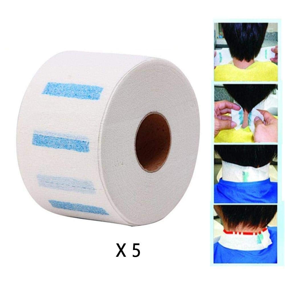 MOGOI Papier de cou 5 rouleaux bandes jetables protection cou collier coiffure extensible