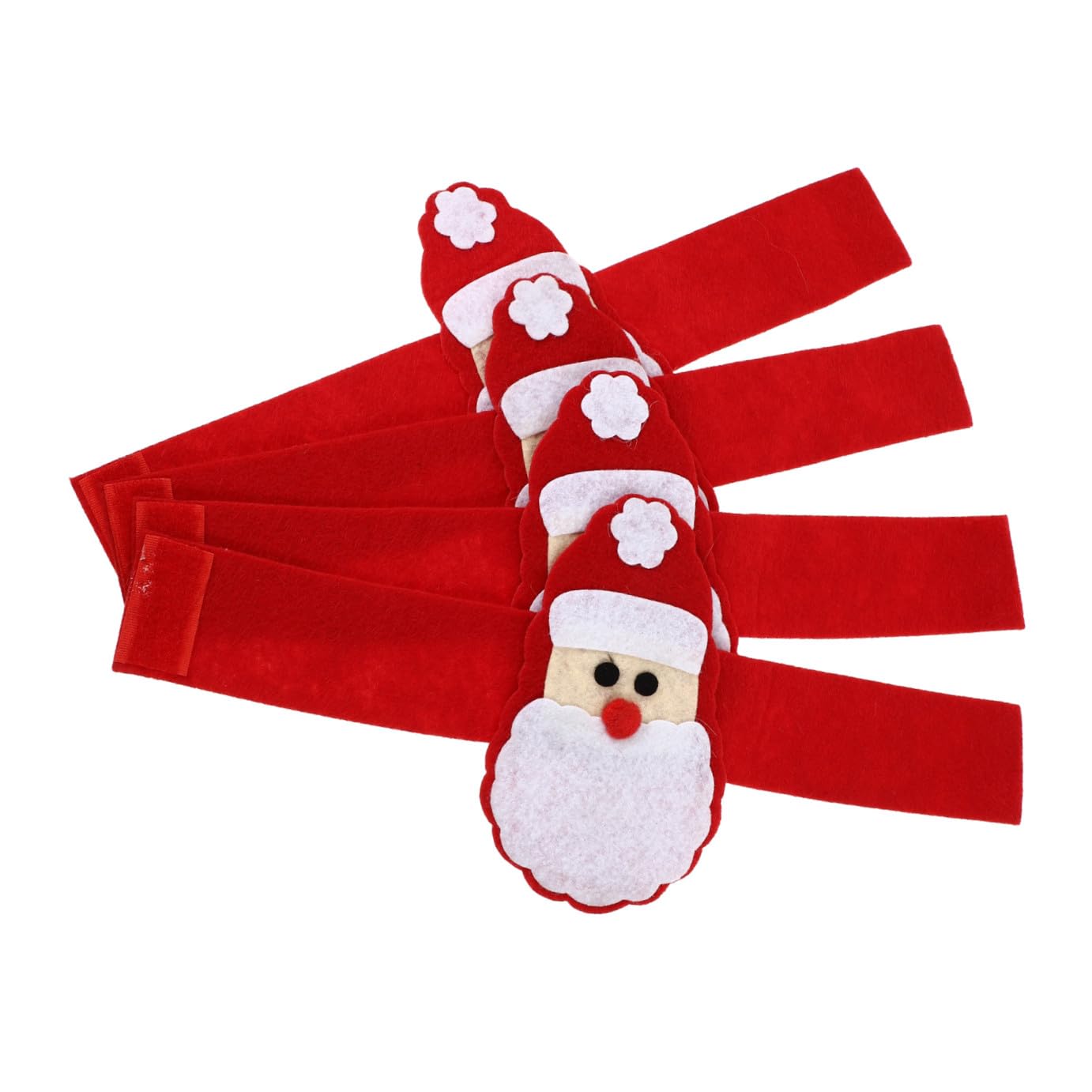 Cabilock 8 Set Fibbia Del Tovagliolo Di Natale Fibbia Tovagliolo Natalizio Porta Perline Fibbia Per Tovaglioli Portatovaglioli Natalizi Decorazione Rosso Tessuto Non Tessuto 4 Pezzi * 8