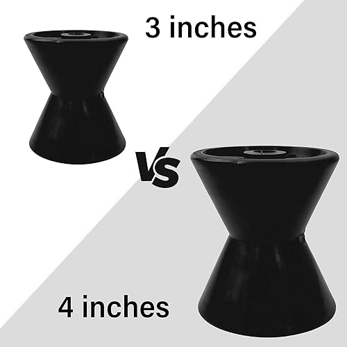 Miniatura 5 de Rodillo de arco de remolque de barco de 4 pulgadas para eje de 12 pulgadas