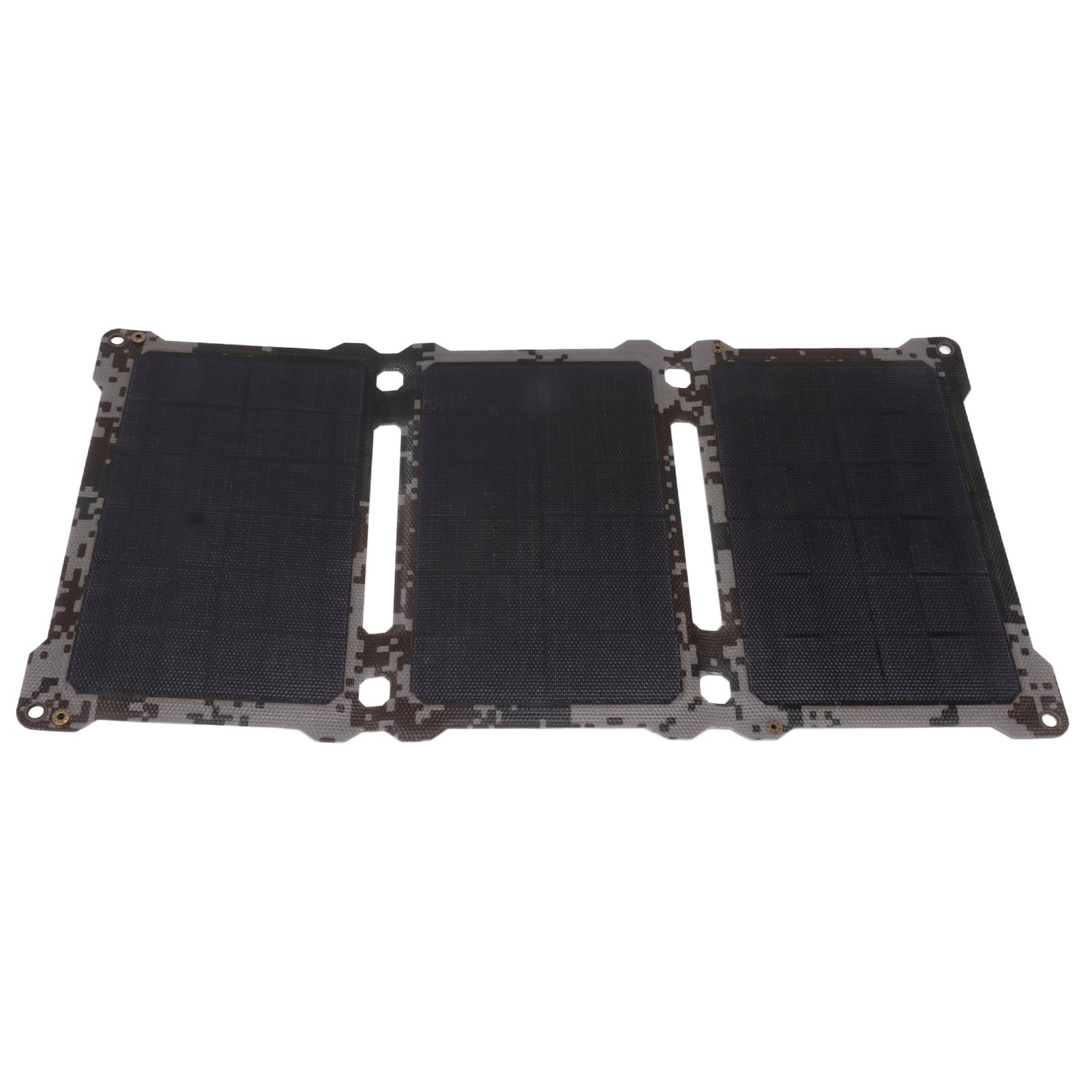 Panneau Solaire Pliable 30 W, Chargeur Solaire Monocristallin Portable, Chargeur avec Ports USB Type C et DC pour Camping en Plein Air, Randonnée et Alpinisme (Camouflage)