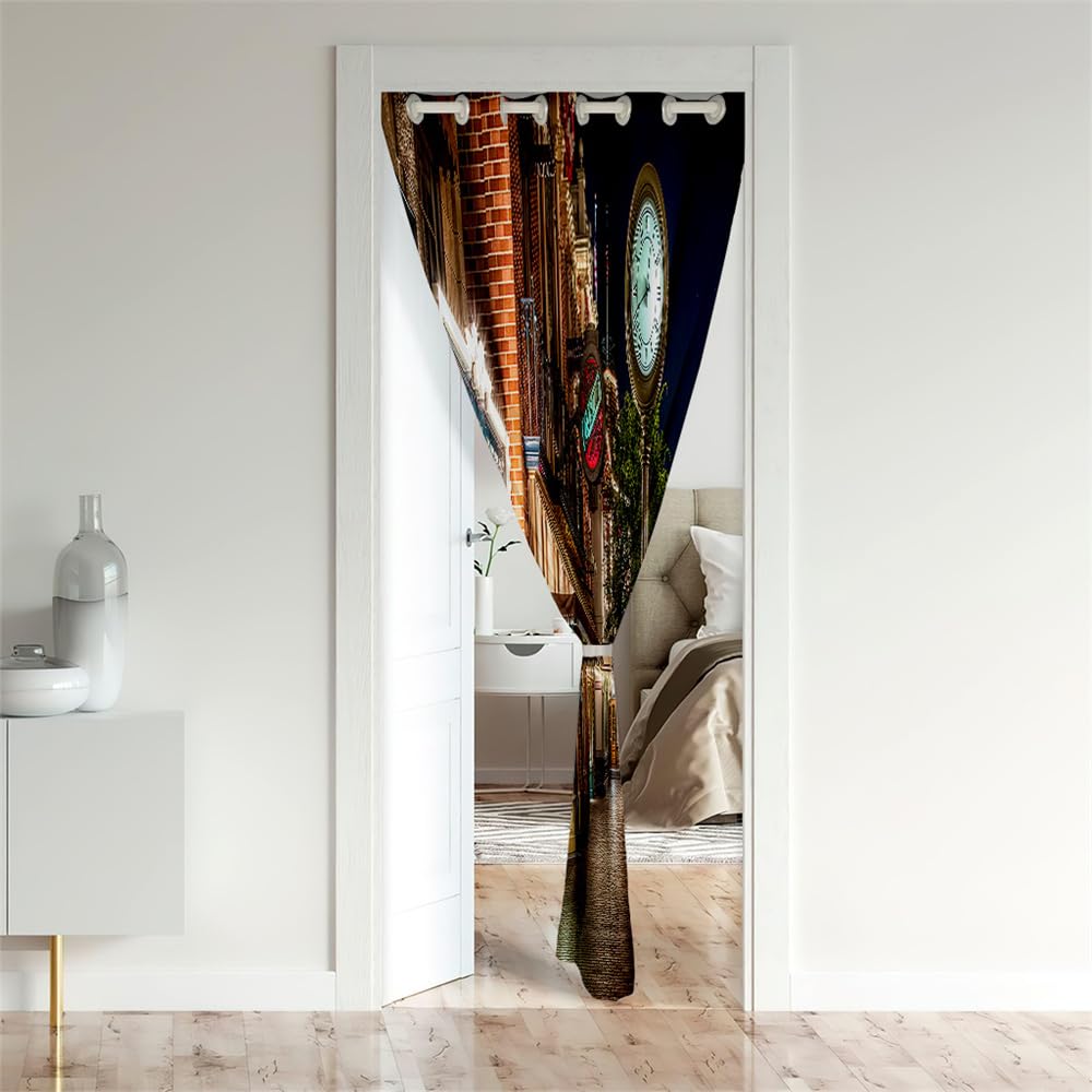 Verdunkelungsvorhang Mit Ösen – Ozean-Wellen-Muster, 120x200 Cm, Thermoisolierend & Schalldämmend