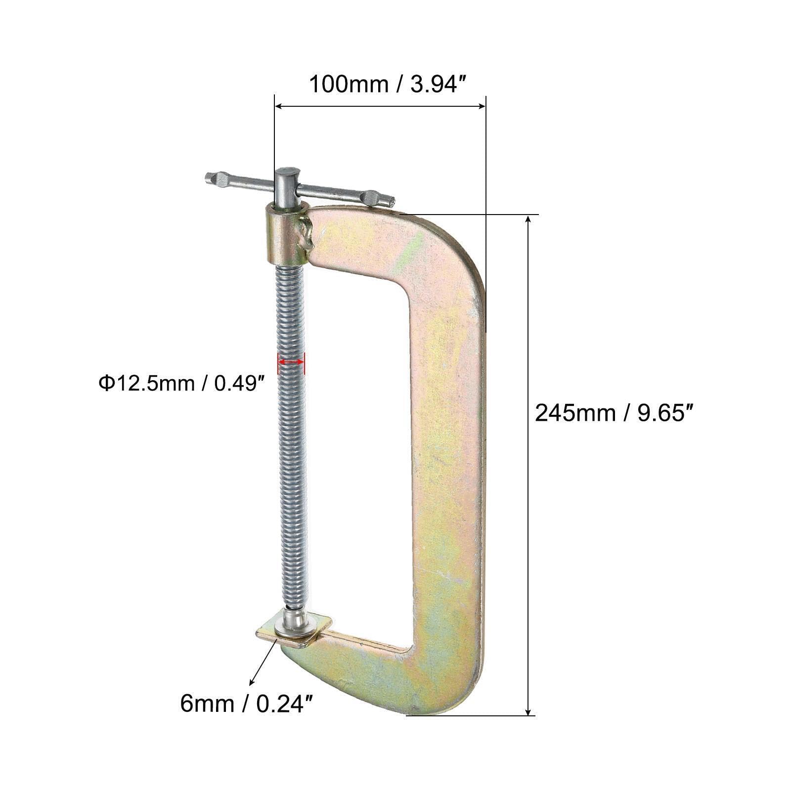 Tool Parts and Accessories 7 Inch Malleable Iron C-Clamp for Woodworking Welding Building 2 Pcs (#CN-140824-00426)