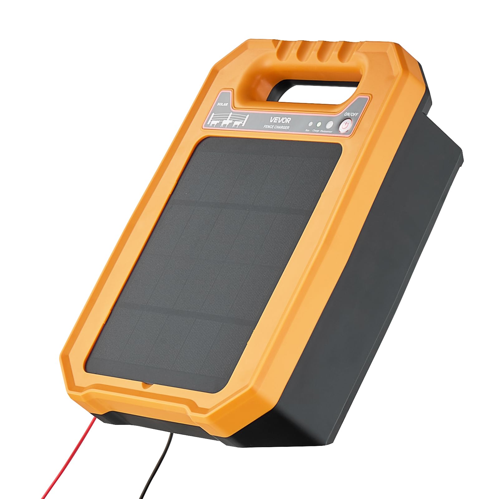 VEVOR Cargador Solar para Cercas 0,3 J Alcance de 3 km Kit de Energizador para Cercas Eléctricas Resistente a la Intemperie, 7 Días de Autonomía para Ganado, Aves de Corral, Protección de Jardines