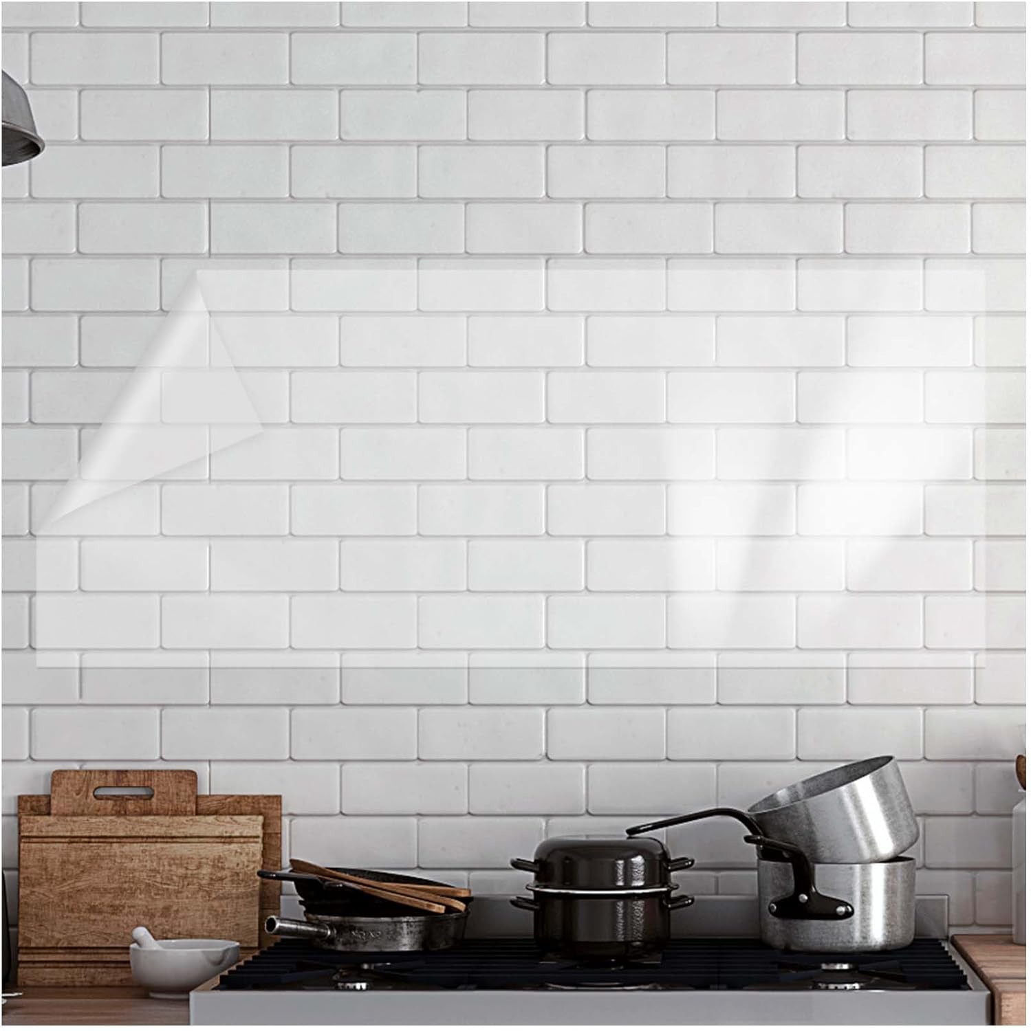 4Pcs Clear Contact Paper Roll, Clear Vinyl Adhesive Countertop Covering