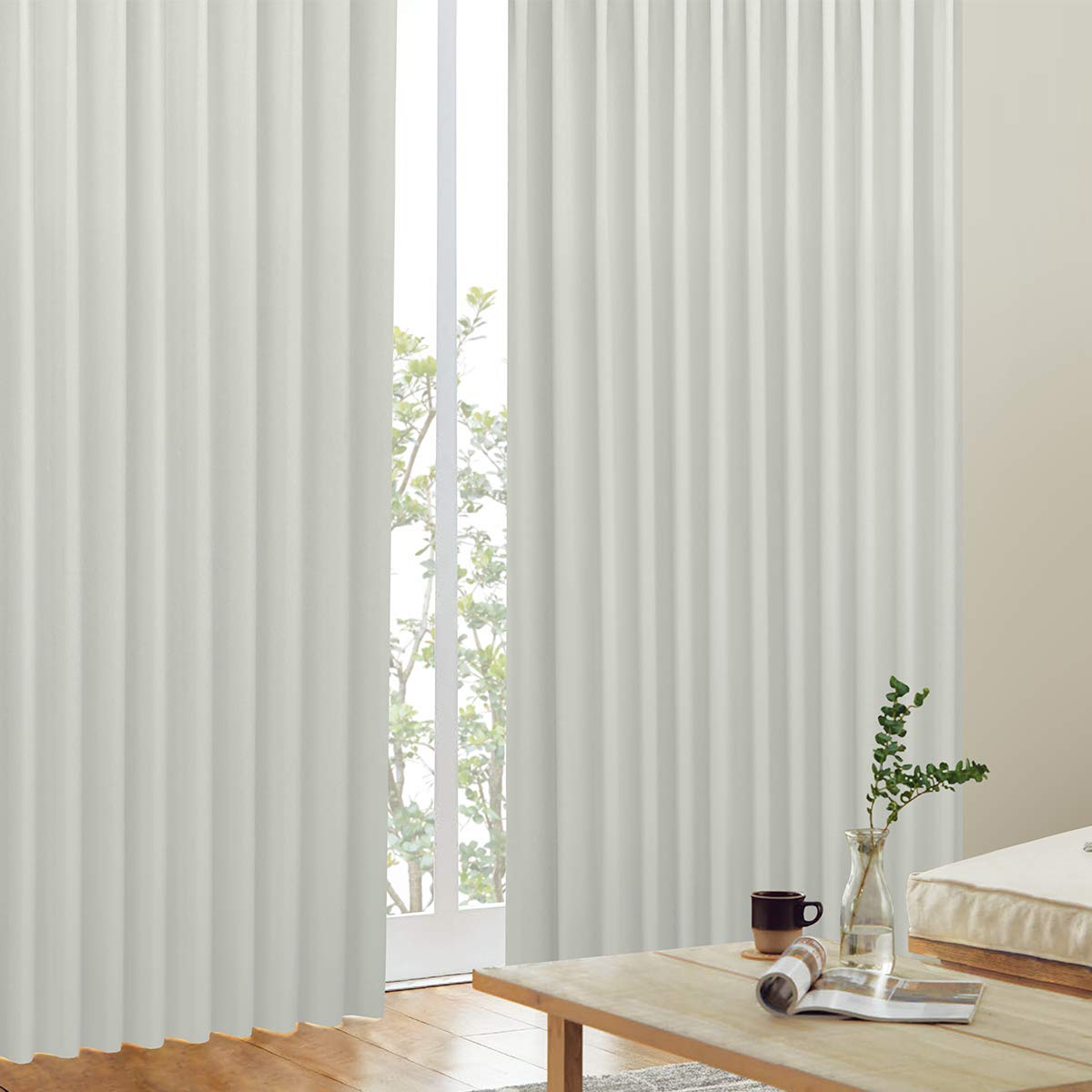 Amazon｜カーテンくれない 「K-wave-D-plain WS縫製」 1級遮光 × 1級