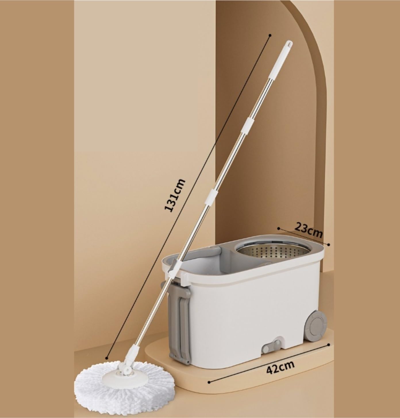 Mop Podłogowy Mop Do Czyszczenia Podłóg Zmywalna Podkładka Idealna Do Czyszczenia Podłóg Drewnianych, Laminowanych I Płytek Z 4 Ściereczkami Mop do Czyszczenia