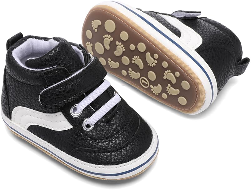 Clowora Baby Boys Girls Shoes Non-Slip Rubber Sole Sneakers Infant First Walking Toddler Crib Shoes Newborn Loafers Flats. - Image 3