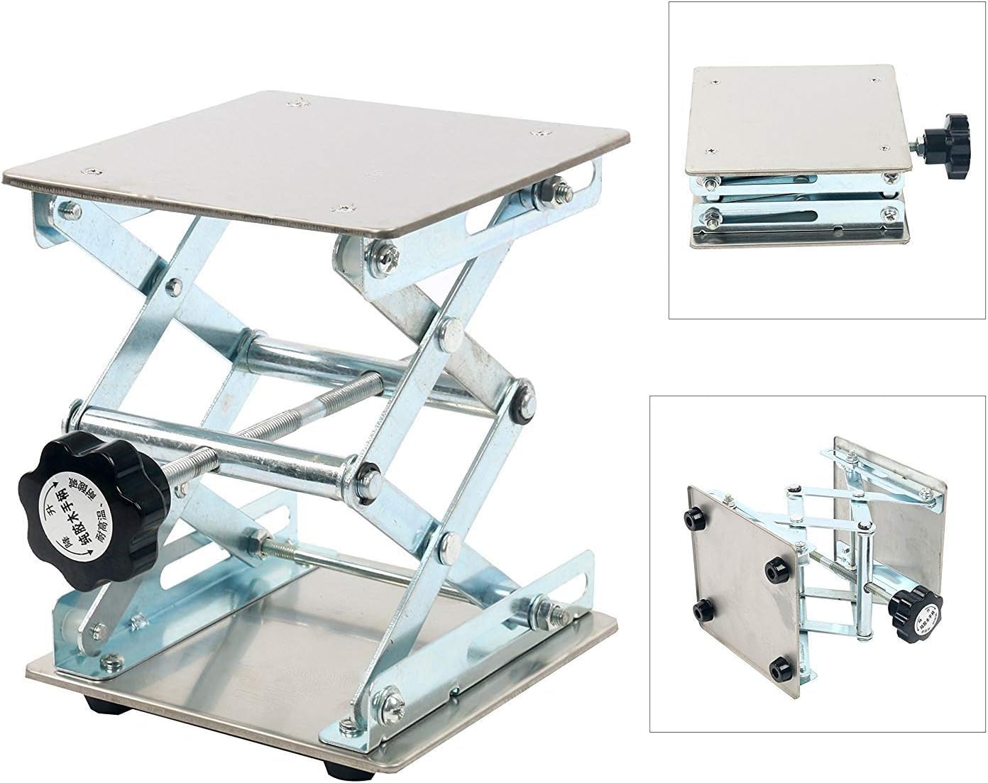 Snapklik.com : Zoomto 6inch X6inch Lab Jack Scissor Stand Platform,150 ...