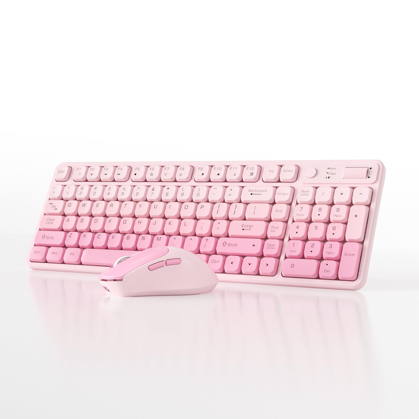 Photo 1 of Wireless Keyboard and Mouse Combo, Full-Size USB Keyboard with Back Stand, 2.4GHz Wireless for Desktop, Laptop and Computer