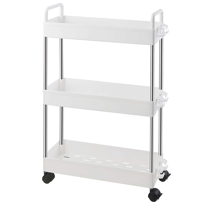 Buy Ronlap 3 Tier Slim Rolling Storage Cart, Skinny Rolling Cart with