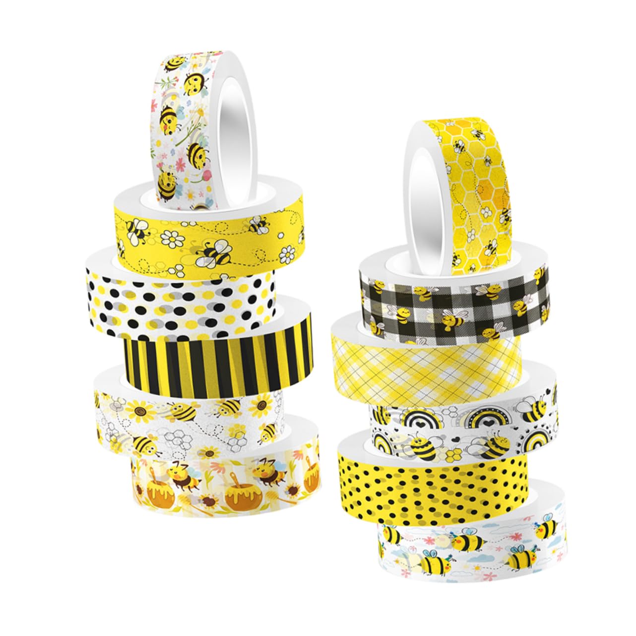 Lurrose 48rollen Washi Tape Im Bienenmotiv Dekorative Klebebänder Für Scrapbooking -projekte Und Handarbeiten Für Handbücher Und Journals