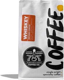 Whiskey Infused Coffee Beans, 787 Coffee, Dark Chocolate and Vanilla Notes, 8 oz