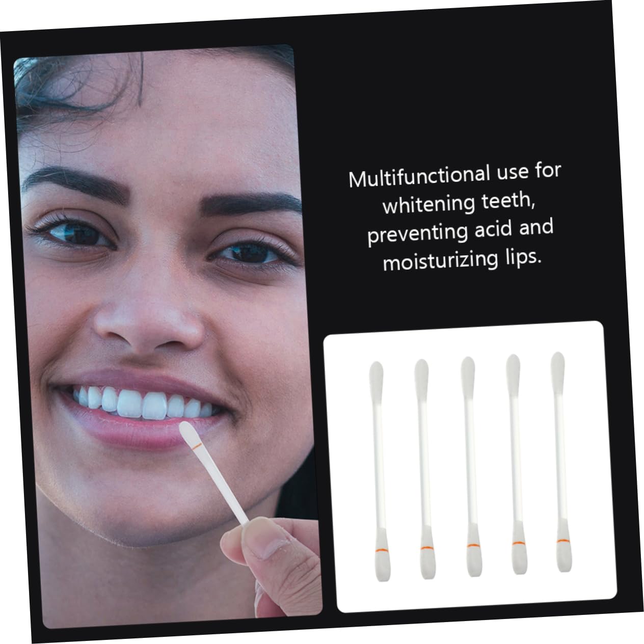 Didiseaon 100pcs Break off Lip Care Stick e Swab for Travel Moisturizing Tooth Acid Proofing Stick