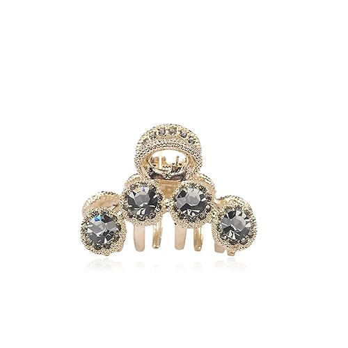 JIEKRIHLO Pinzas pequeñas para el cabello con diamantes de imitación horquilla con tachuelas adornos de cristal brillante diseñados para mujeres y