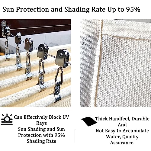 Voile d'ombrage rétractable extérieur jardin terrasse anti-UV en polyéthylène - 4