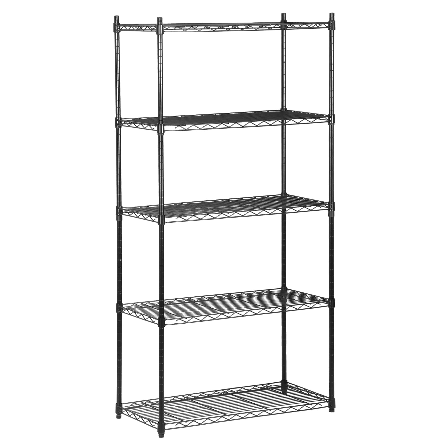 ZENY Wire Shelving Unit, 5-Shelf Adjustable Metal Shelf Organizer, Heavy Duty Wire Rack Storage Shelving Unit for Restaurant, Pantry, Kitchen Garage
