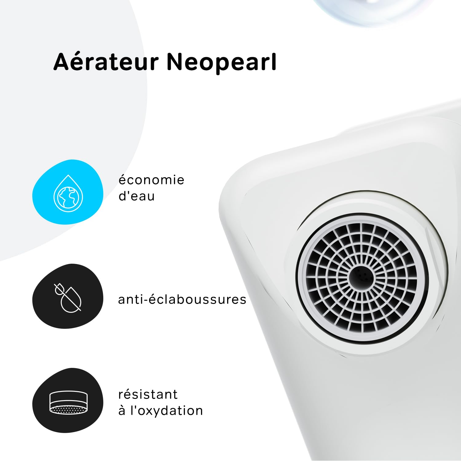 AM.PM Mitigeur Bain Douche, Robinet Monocommande de Bain avec Bec, à économie d'eau, Blanc, Résistant aux fissures, Facile à nettoyer et à installer, X-Joy FXA10033.