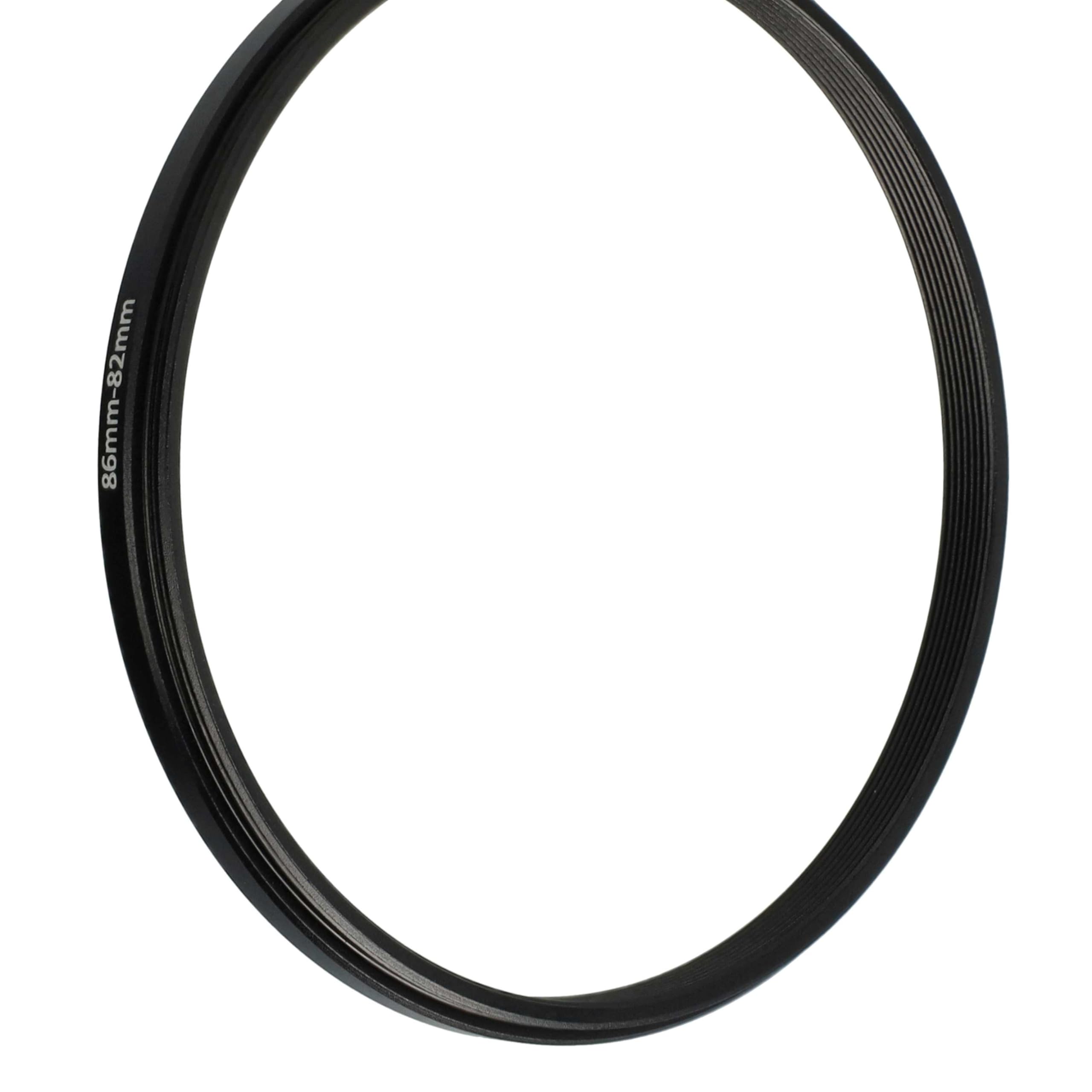vhbw Bague d'adaptation Step-Down 86 mm vers 82 mm pour Appareil Photo - Réducteur, métal Noir