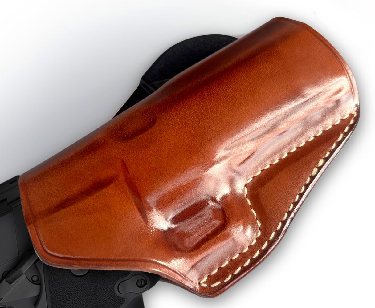 Masc Premium Leather Paddle Holster for 1911 DS Prodigy 4.25-inch, Right-Hand Draw, Brown #1660#