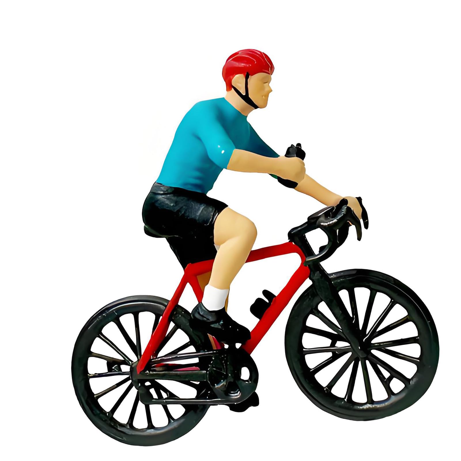 Hredyqw 1:64 Scale Cycling Figure Miniature Resin Model Decorative Figures Set Resin Texture for Home Decoration and