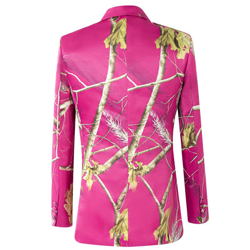 HBDesign Hot Pink 3 Piece Camo Suit for Men Wear Semi Casual Scenes Like Friends Gatherings3