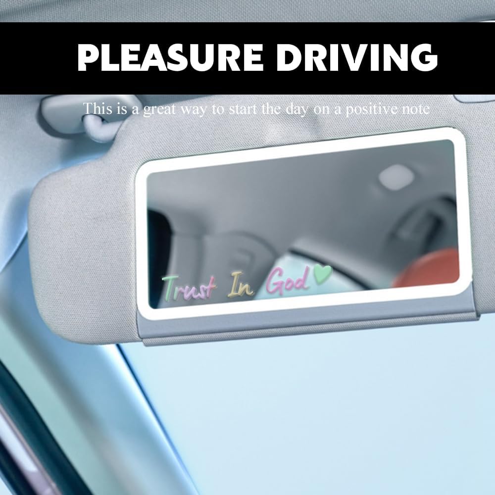 4PCS Trust in God Rearview Mirror Sticker, Car Decals for Women, Trust in God Mirror Decals, Decorative Vehicle Window Self Affirmations Stickers Interior Accessories Fit Most Cars (Colorful) - Image 3