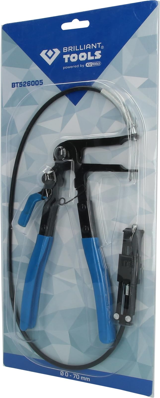 BRILLIANT TOOLS BT526005 Alicates para abrazaderas de mangueras, Con cable Bowden [Powered by KS TOOLS]