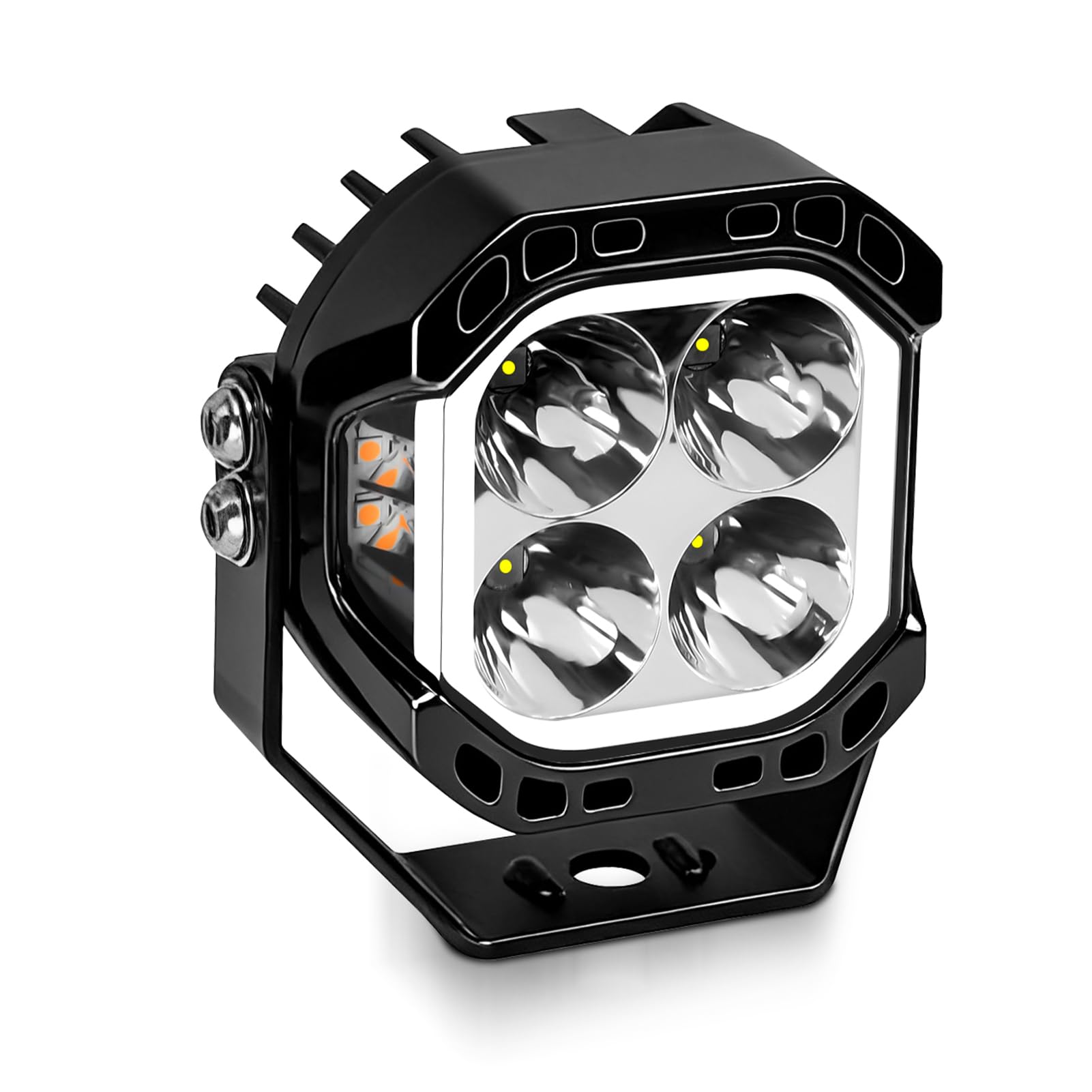 aqxreight Światła do Jazdy Terenowej z Podwójnym Trybem 3-calowe Kapsuły LED Spot Flood Combo 30000LM 80W Wodoodporny IP68 z obudową ze Stopu Aluminium do Samochodów Ciężarowych S