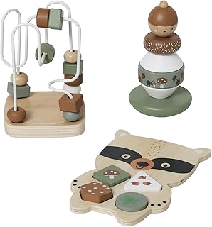 Vertbaudet Baby Educational Toy Set, Green Forest Wood FSC® Multicoloured One Size