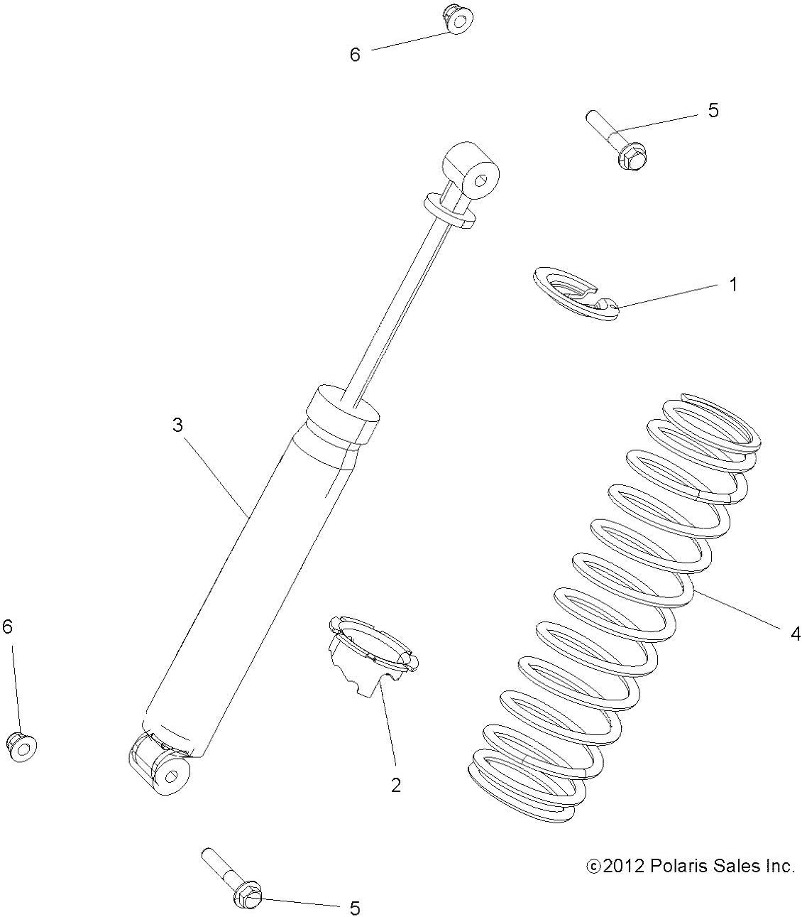 Polaris 7044669 Rear Nivomat Shock RZR Ranger 1000 XP 4 2017