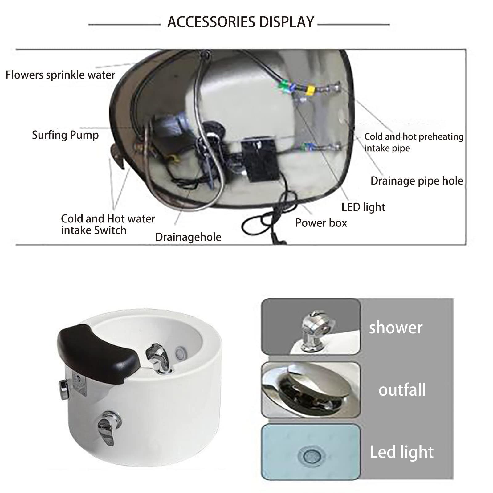 Masajeador de pies con calor y chorros - Tratamiento de spa en casa para relajación y mejora la circulación sanguínea, pantalla LED