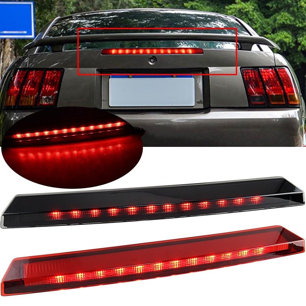 IITA Luce Stop per Auto per Ford per Mustang per 1999-2004 LED High Mount Stop Lampada Segnalazione Terza Coda Luci Freno Auto 1r3z13a613ab Centro Alto Lampada Stop (Colore : Rosso)