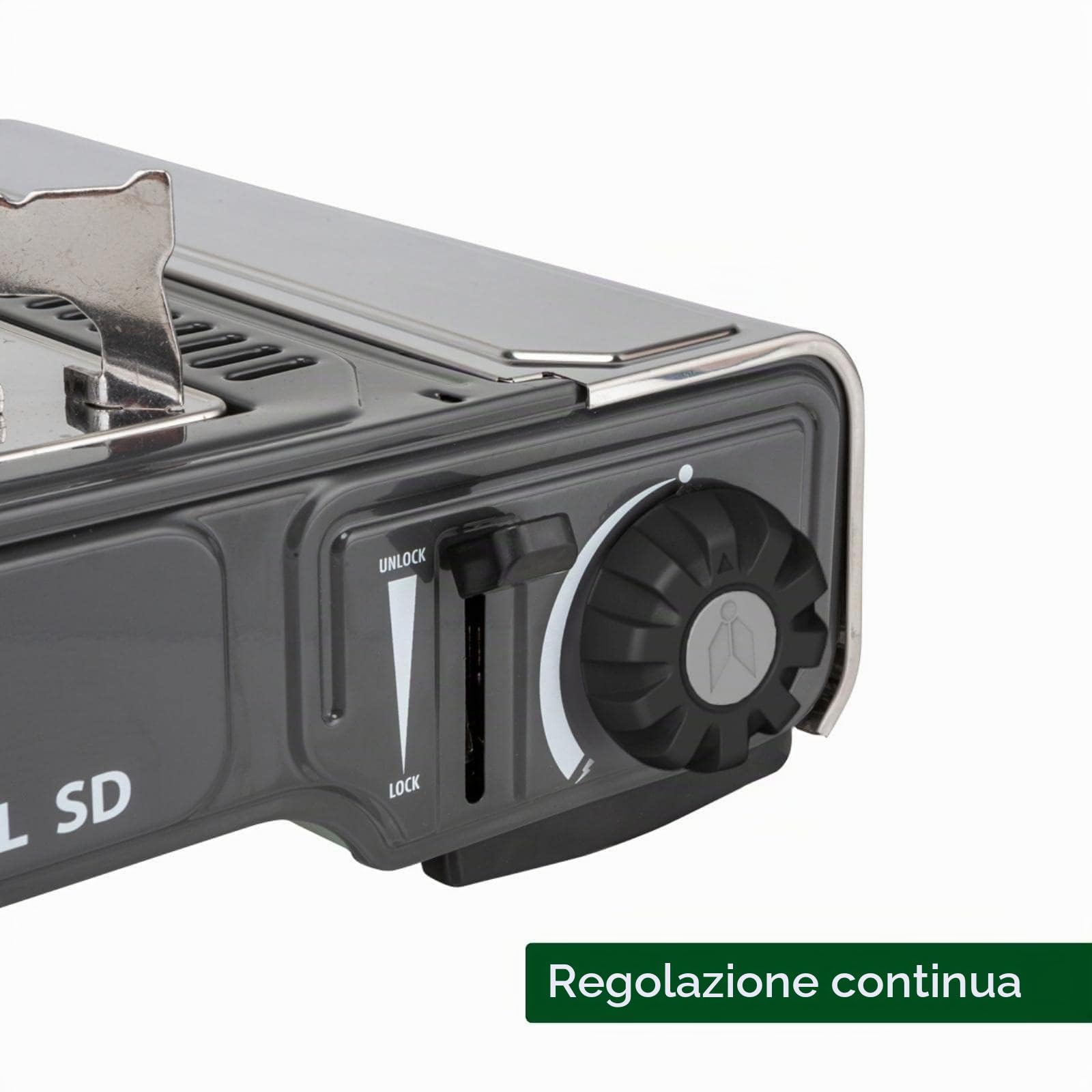 BRUNNER 0708043N Fornello con Termocoppia, Devil SD NG Potenza 2.2 Kw, 30 MBar, con Pratica Valigetta Trasporto