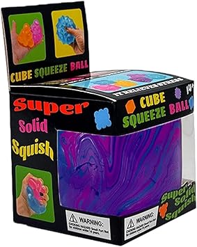 Squishy Stress Cube for Adults,Squishy Slow Rising Fidget Cube Sensory for Anxiety Stress Relief High Density Ice Squeeze Ball Cubes Purple (Purple) image 7
