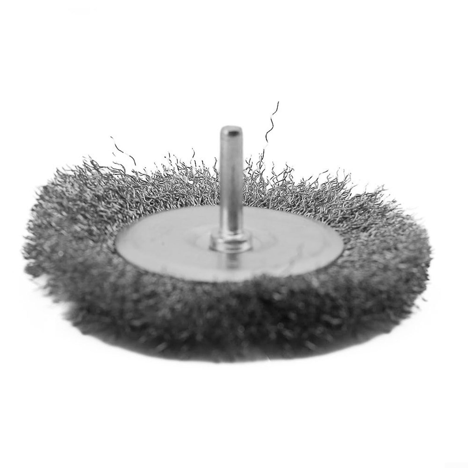 Cepillo de rueda de alambre para taladro, rueda de molienda de copa de 100 mm con vástago de 6 mm, alambre de crimpado de acero al carbono para óxido y extracción, compatible con