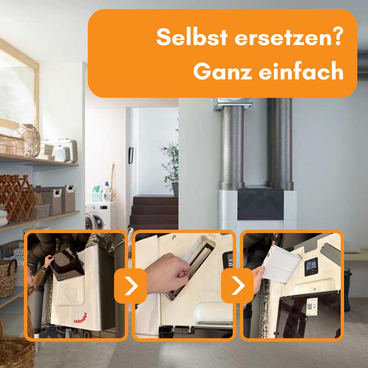 KWL 400502012 - Filtro dell'aria per Zehnder ComfoAir Q 350/450/600 | 3 set di filtri per pannelli G4 | 6 filtri per pannelli Z/Line cartone 160 x 500 x 23 mm G4 | 400502012