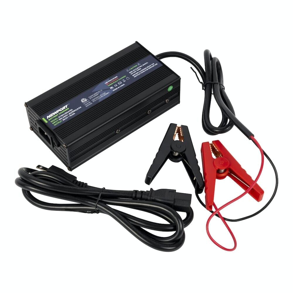Newport 36V 10A Fully-Automatic Smart Charger - LiFePO4, Lead-Acid, AGM/Gel/SLA Trickle Charger for Marine, Automotive, and Deep Cycle Batteries