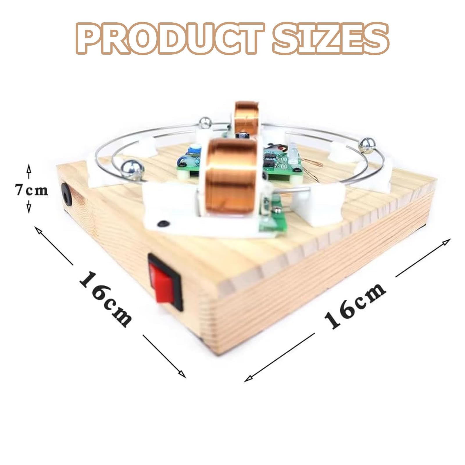 Kit De Acelerador Electromagnético para Armar, Modelo De Movimiento Circular con Bola De Hierro De Doble Bobina, Herramienta De Experimento De Física De Inducción Magnética para Educación