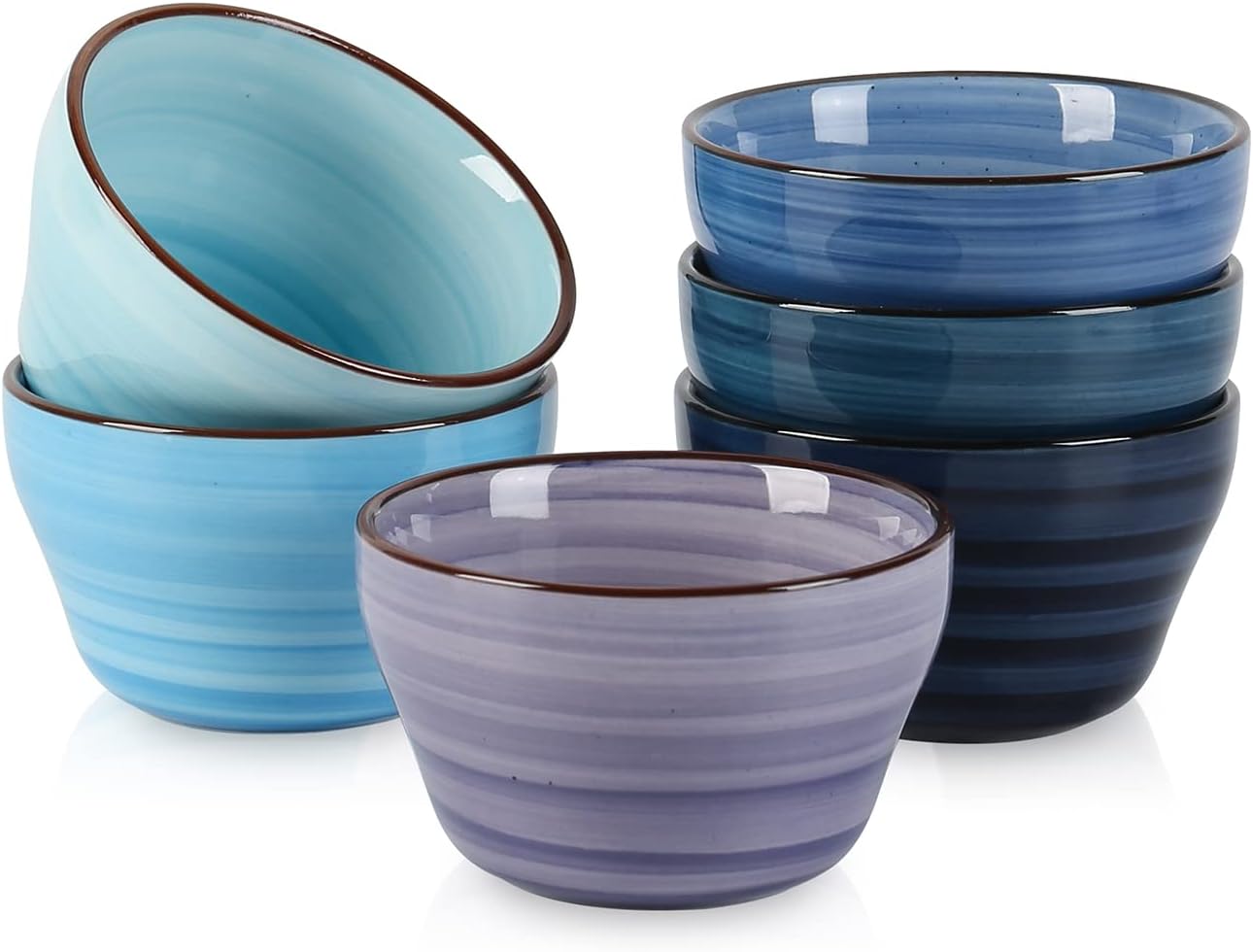 Selamica Ceramic 8oz Bouillon Cups 4 Inch Small Dessert