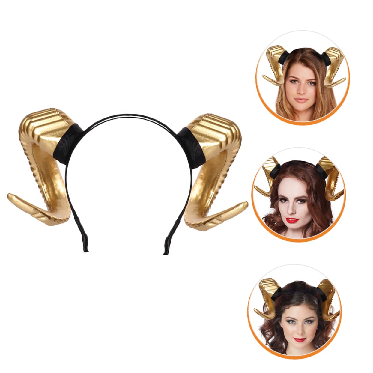 SHERCHPRY 3stücke Teufelshörner Haarband Für Halloween Und Kostümpartys Großes Horn-kopfschmuck-accessoire Geeignet Für Festivals Karneval Und Cosplay