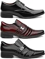 Kit 3 Pares Sapato Social Masculino Veniz