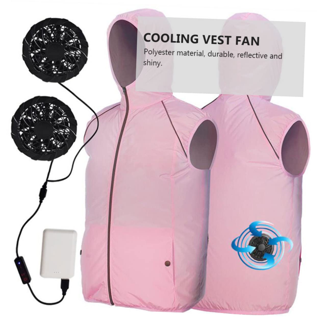 DOITOOL Chaleco De Enfriamiento Chaleco De Hielo Reflectante Chaqueta De Enfriamiento De o Ventilador De Ciclismo Chaquetas Reflectantes Para Hombres Alimentado
