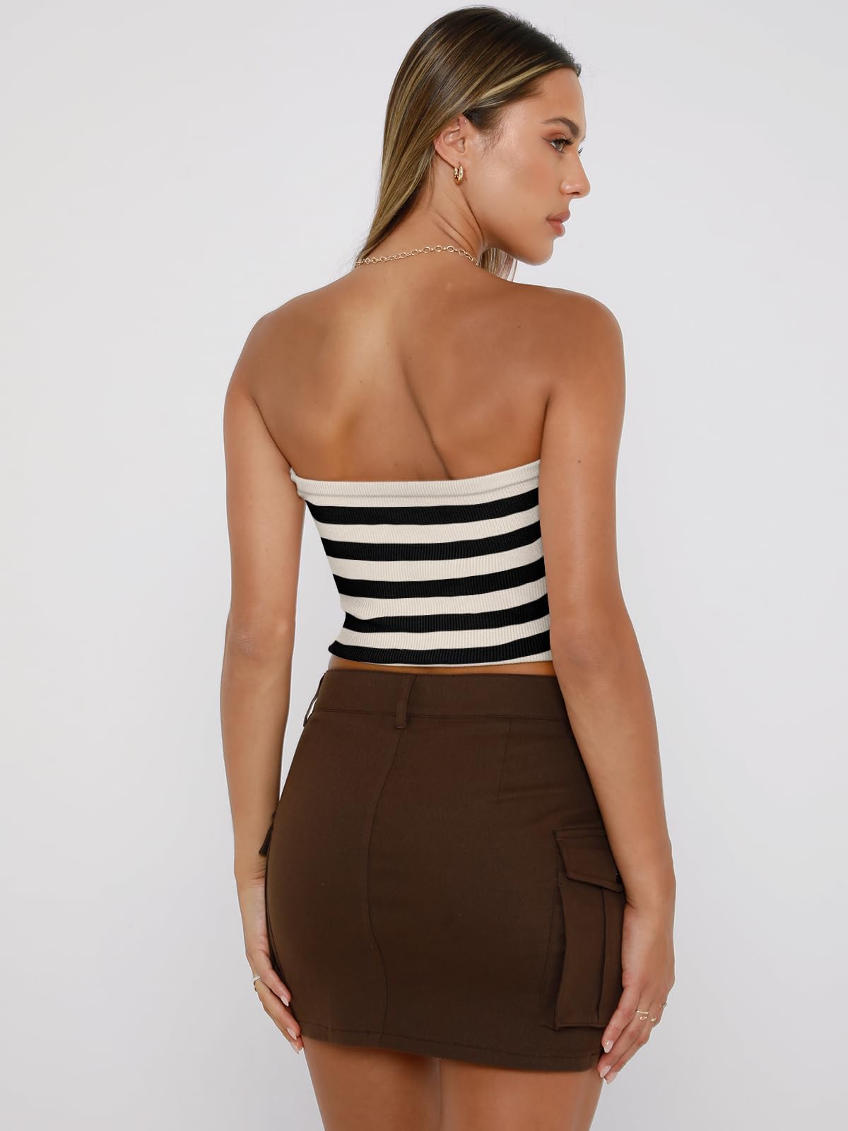 EFAN Camisetas de tubo para mujer, para otoño, verano, casual, playa, vacaciones, suéteres, sin mangas, sin mangas, para otoño
