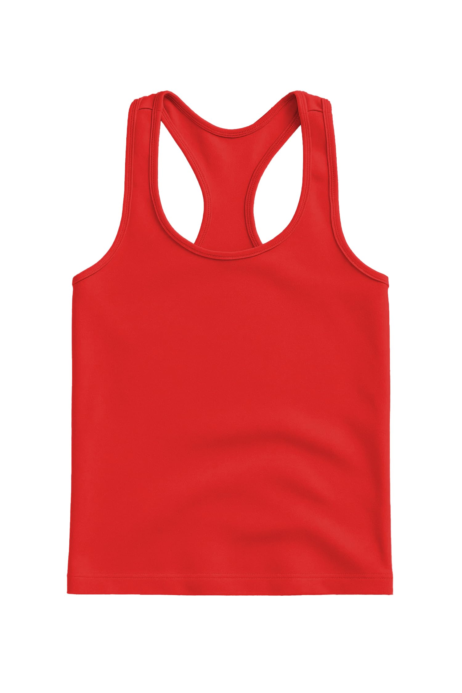 Kurve Premium Girls Seamless Supersoft Wide Strap Comfortable Racerback Tank (Made with Love in The USA)